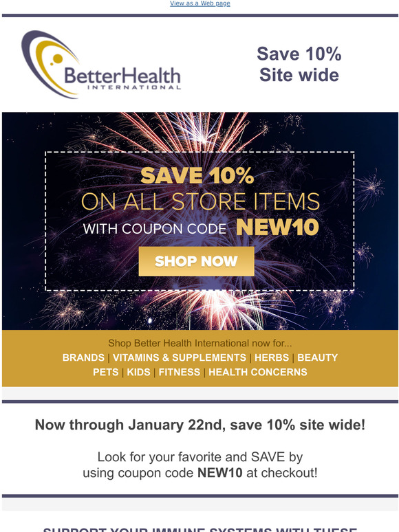 Celebrate the New Year with 10% off coupon