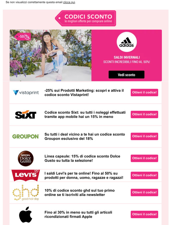 ghd sconto newsletter