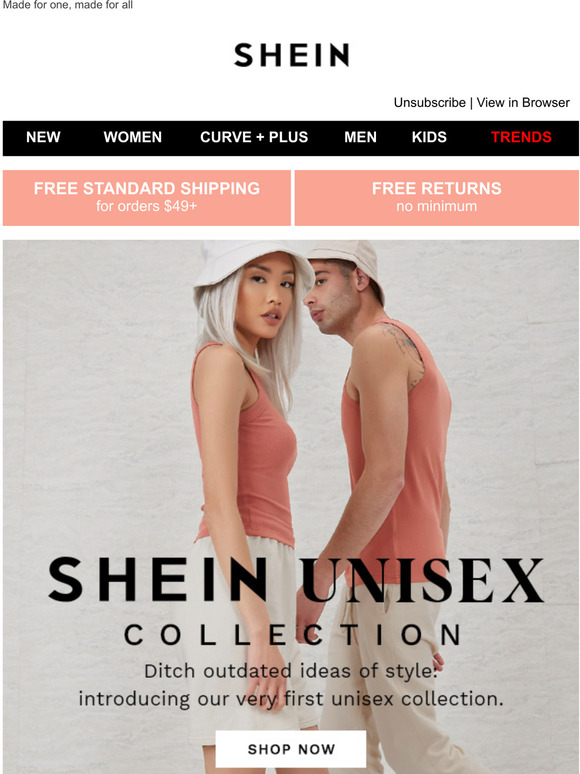 SHEIN: Introducing Our Very First Unisex Collection! | Milled