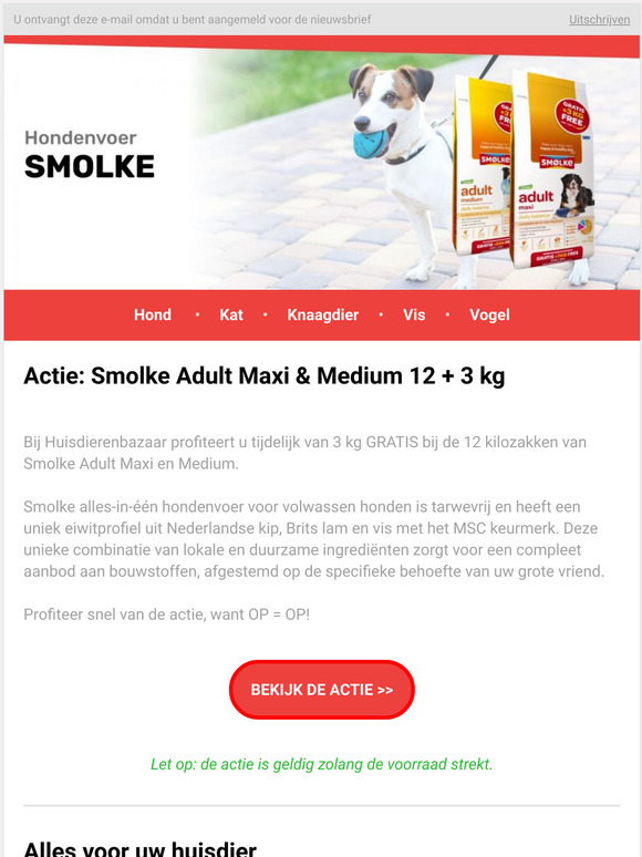 Actie: Smolke 12 + 3 kg nu tijdelijk terug