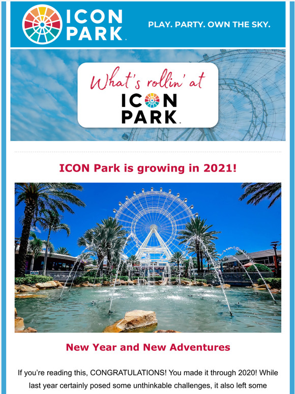 What's rollin' at ICON Park - January Newsletter