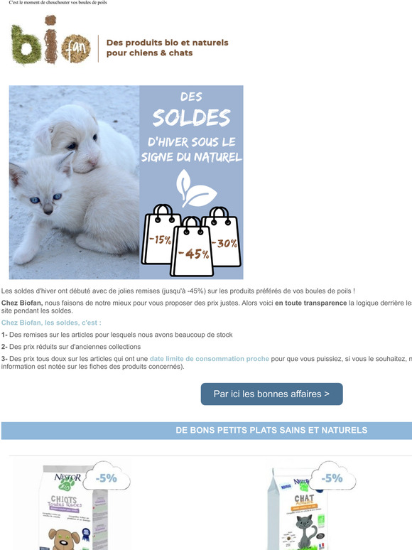 🌱 🐶  Des soldes au naturels pour vos compagnons à 4 pattes
