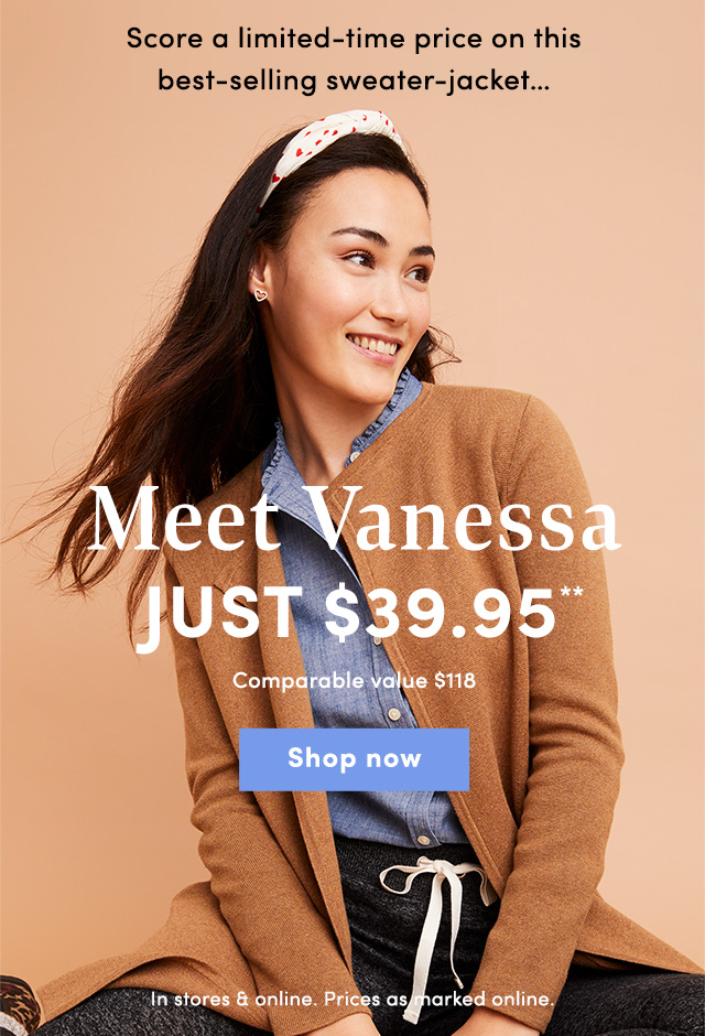 vanessa sweater jacket