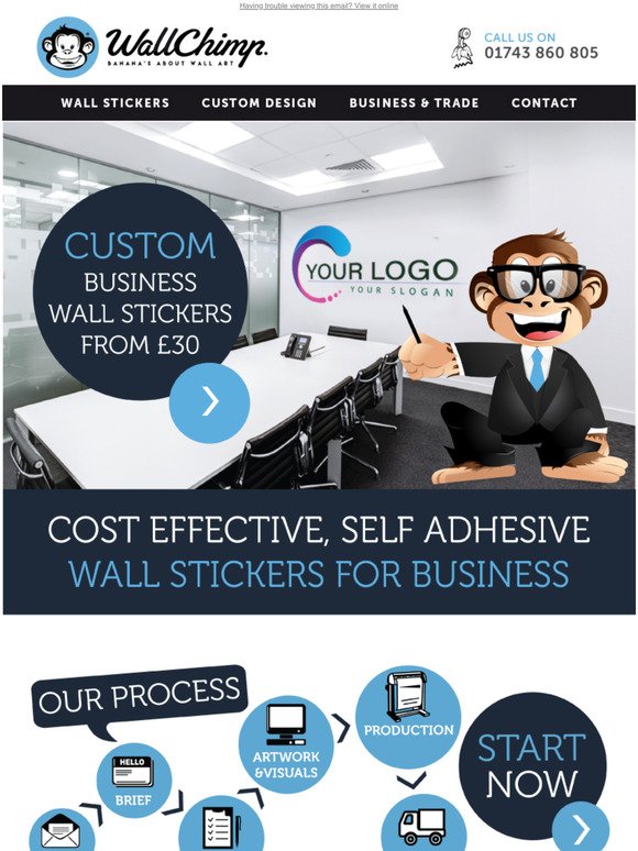 Custom Business & Shop Wall Stickers From £30
