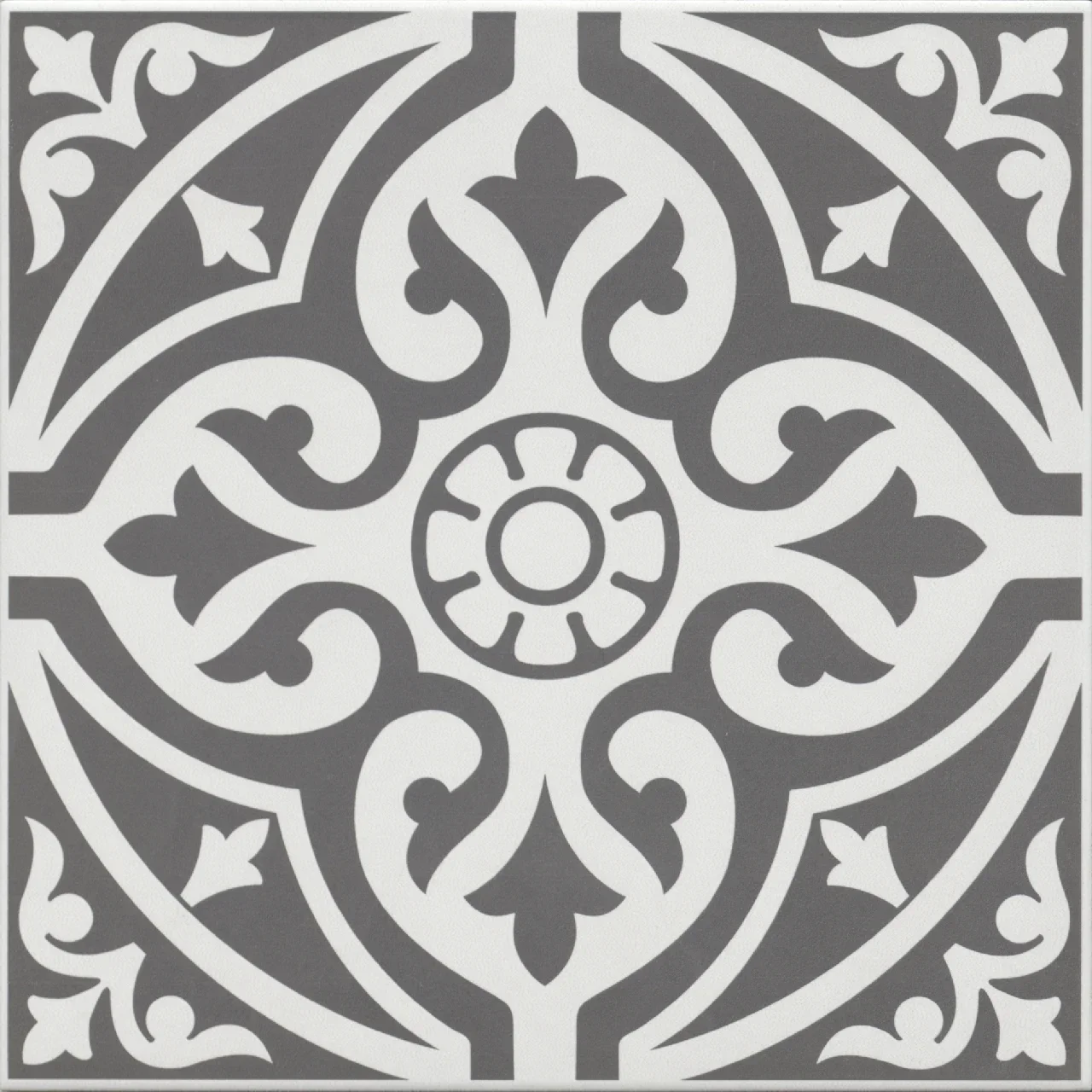  Decor Black 33cm x 33cm Porcelain Floor Tile 