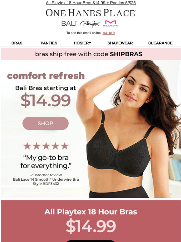Maidenform Spend Less, Love your Bras More! Bali Bras from 14.99 Milled
