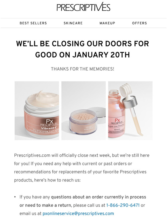 A Thank You to All Our Prescriptives Fans