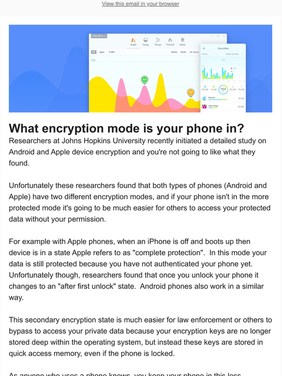 GlassWire™ - How law enforcement bypasses your phone encryption 😮