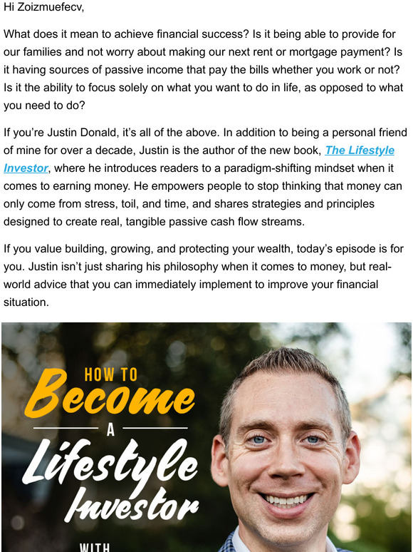 [Special Bonus Episode] How to Become a Lifestyle Investor with Justin Donald