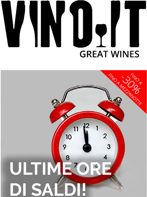 ⏰ ULTIME ORE DI SALDI -  FINO AL -30%!