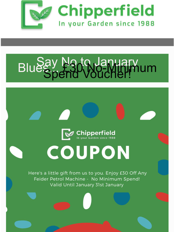 No Minimum Spend £30 Voucher!