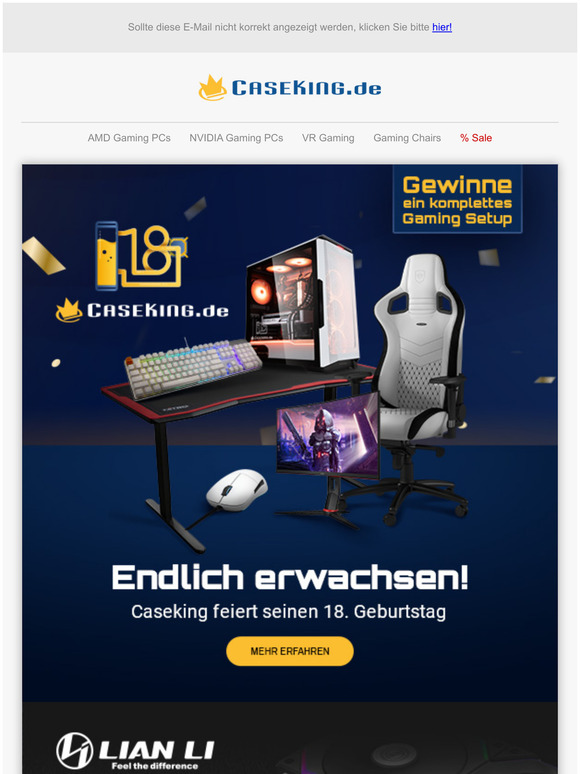 👑 Endlich 18! 🥳 Caseking wird volljährig und Lian Li 140 mm UNI FANs