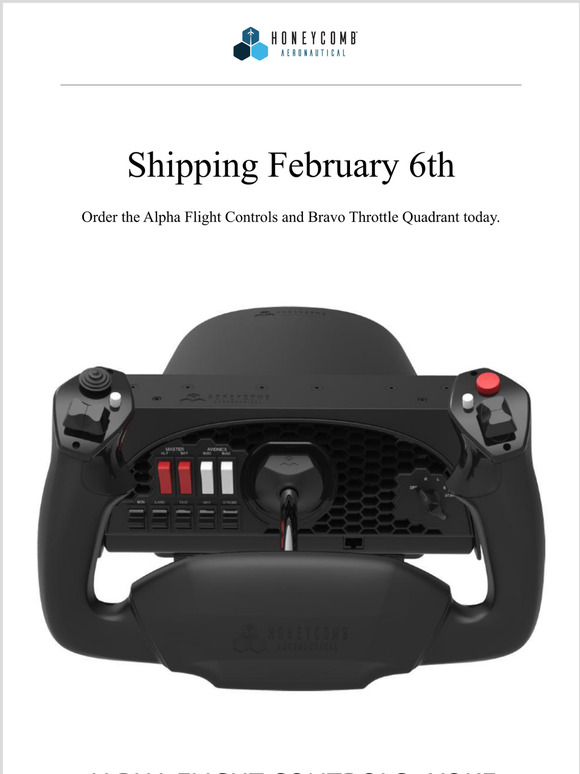 Order the Alpha Flight Controls and Bravo Throttle Quadrant today.