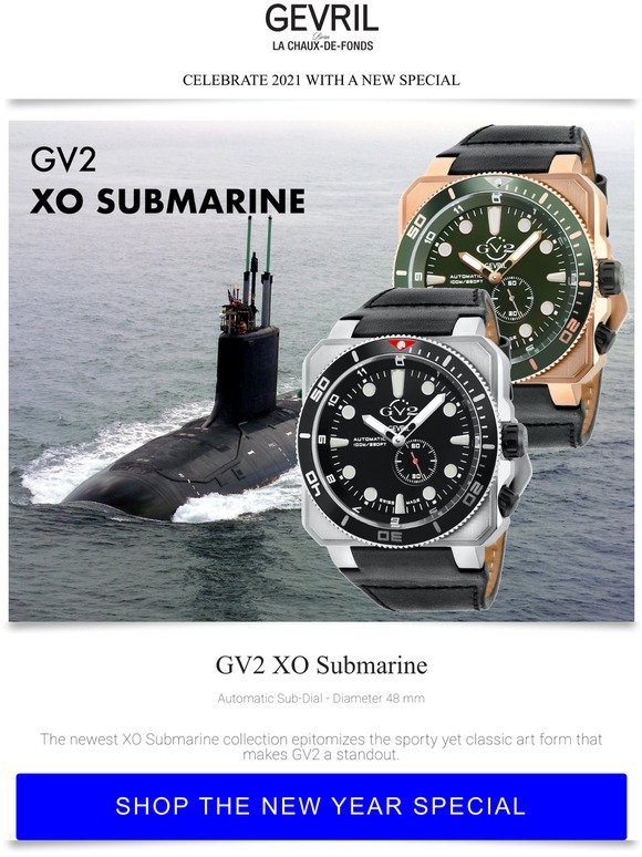gv2 xo submarine watch