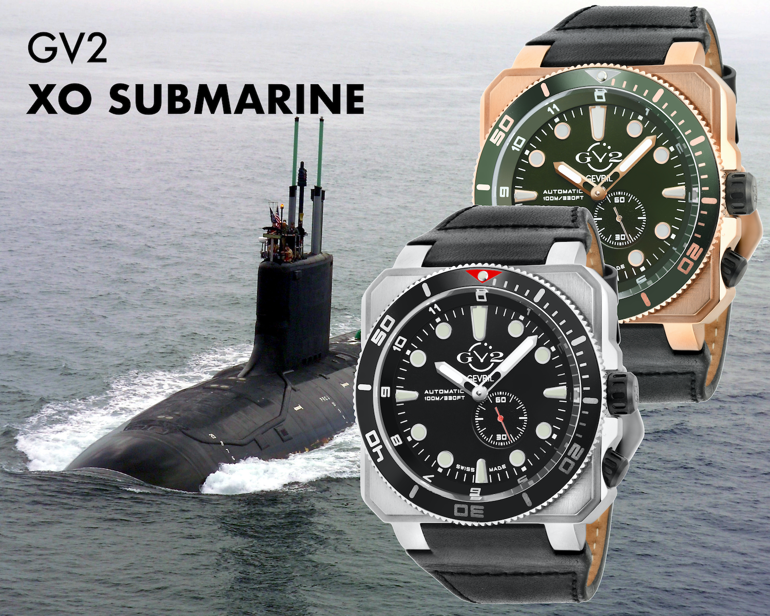 gevril gv2 xo submarine watch