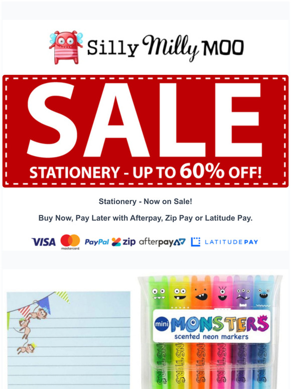 Stationery Sale - up to 60% off