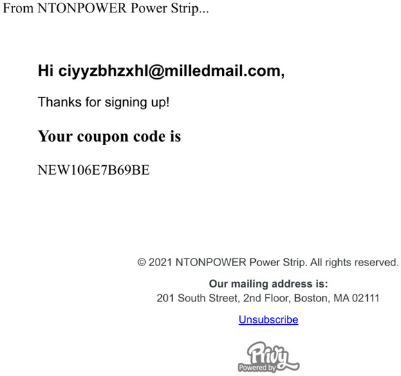 Thanks for signing up with NTONPOWER Power Strip!