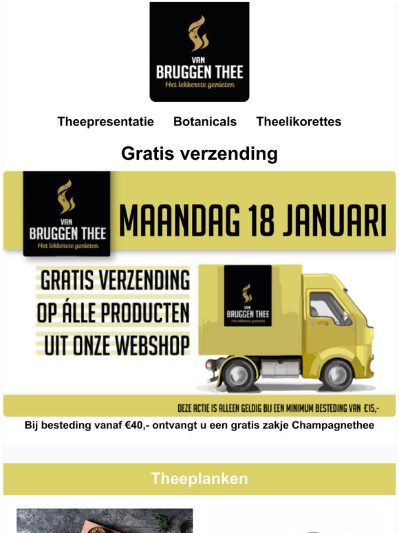 Gratis verzending. En een cadeautje?