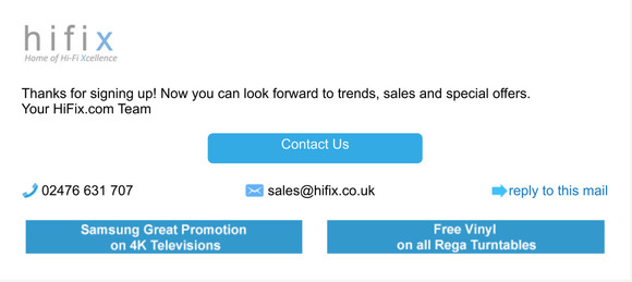 You have successfully registered for the HiFix newsletter.