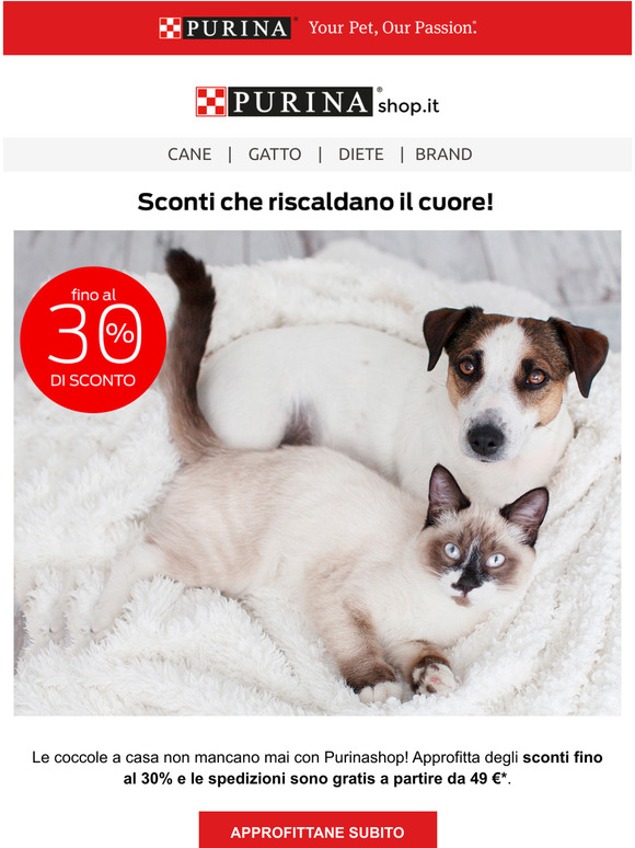 Ciao, sconti fino al 30% e spedizioni gratuite da 49€!