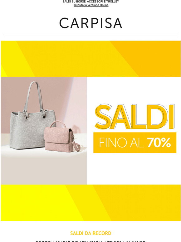 Carpisa IT: Basta saldi. Passiamo ai SUPER SALDI 😎 ! FINO AL 70% | Milled