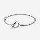 Pandora Moments Heart T-Bar Snake Chain Bracelet