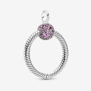 Pandora Moments Small Pink Pavé O Pendant