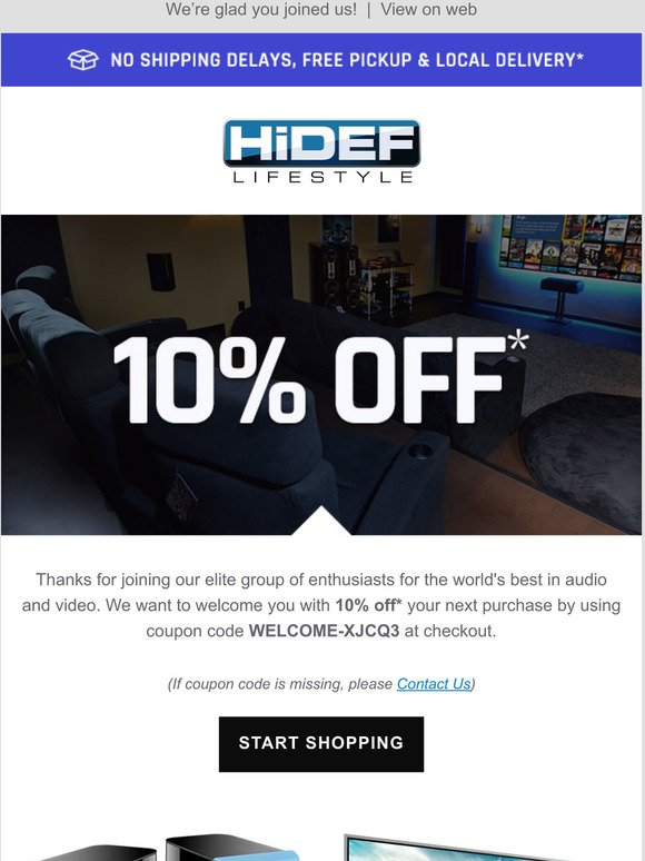 10% off the world's best in audio & video!