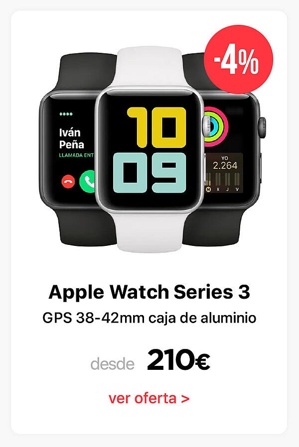 rebajas apple watch series 3