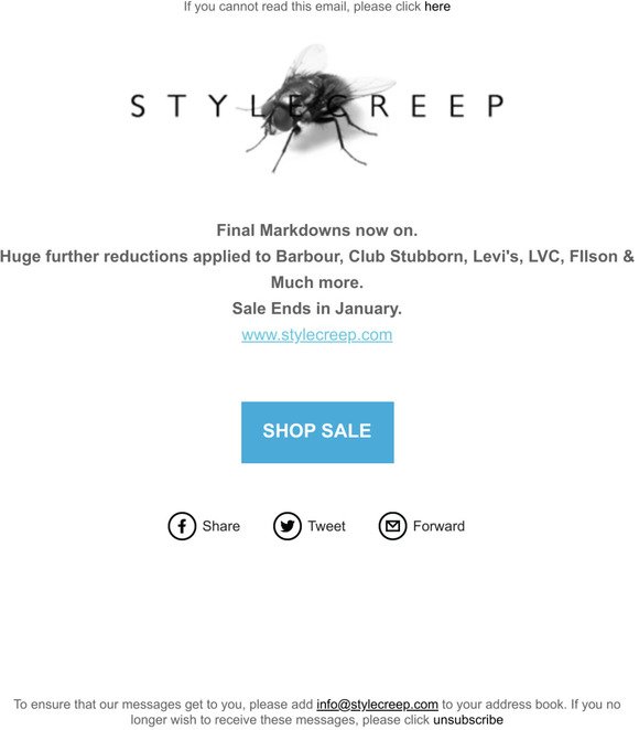 Final Markdowns. Big Further Reductions @Stylecreep