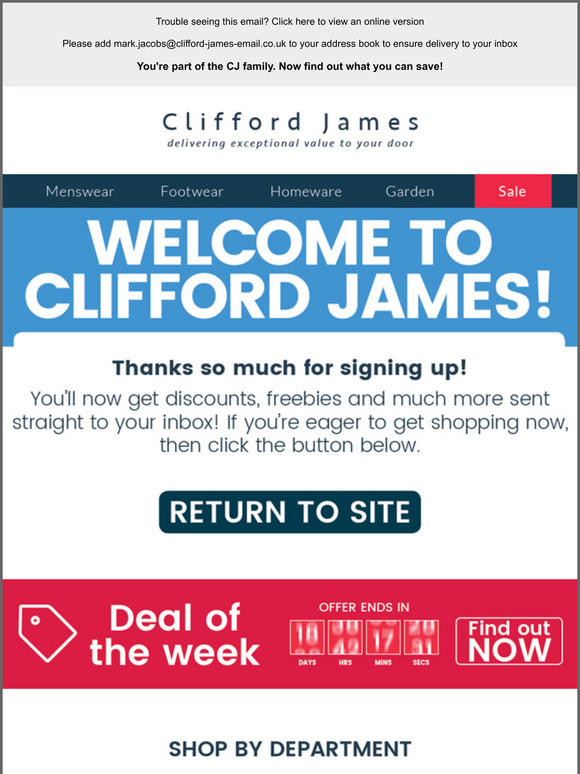 You're part of the CJ family. Now find out what you can save!