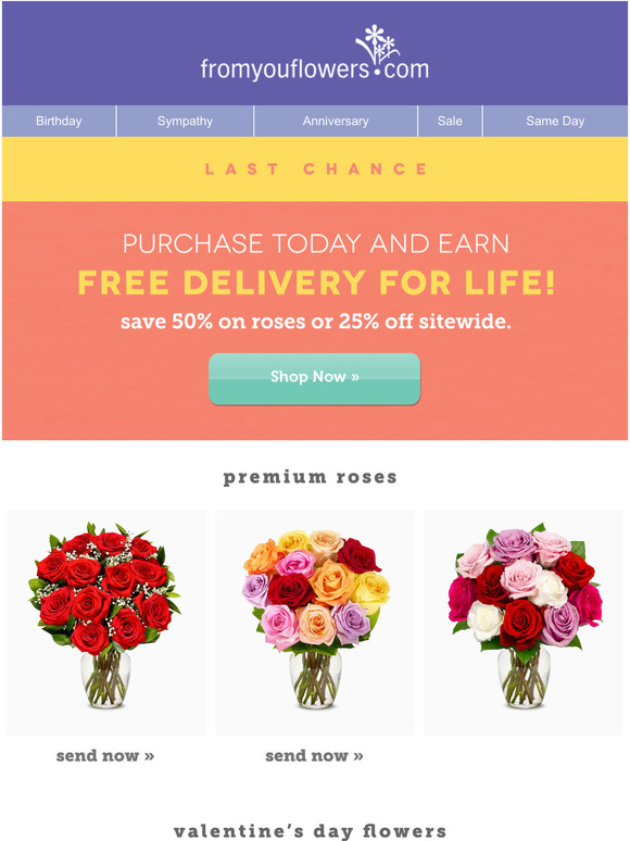 Last Chance! Buy Premium Roses Today & Earn Free