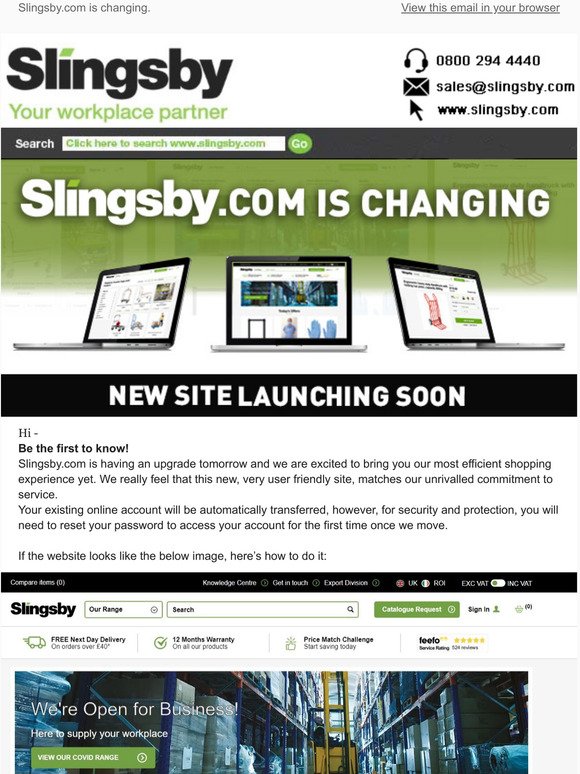 Slingsby.com is Changing