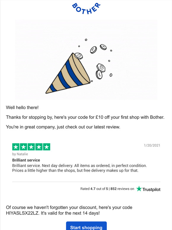 🚀 Here's your code for £10 off