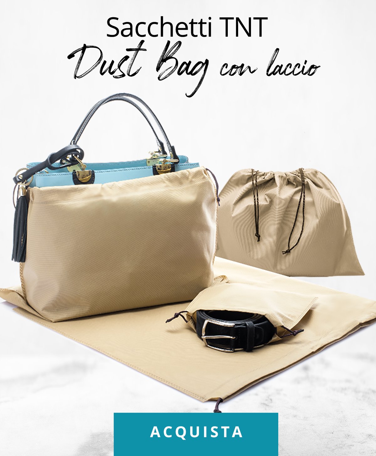 Sacchetti TNT con Laccio – Dust Bag Blu - Eurofides