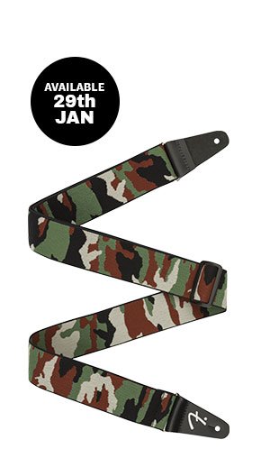 Fender Weighless 2 Inch Camo Guitar Strap