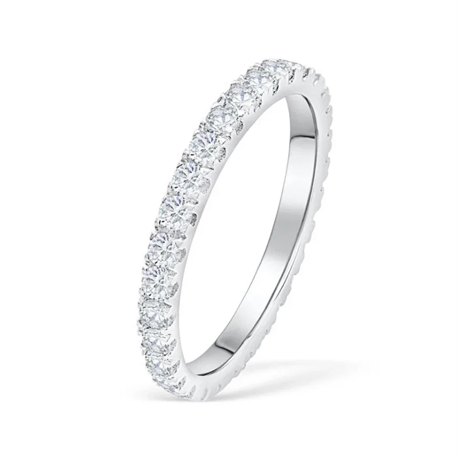 Image of Ava's Micro Pavé Full CZ Eternity Band .925 sterling silver