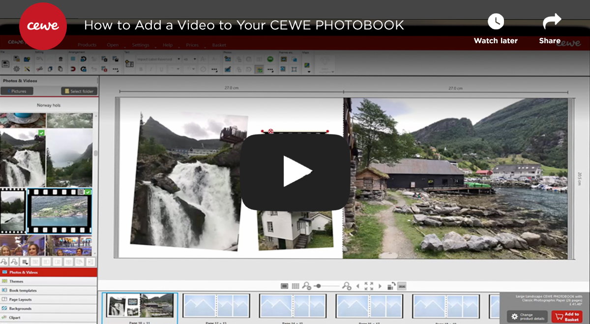 Adding A Video To Your CEWE PHOTOBOOK