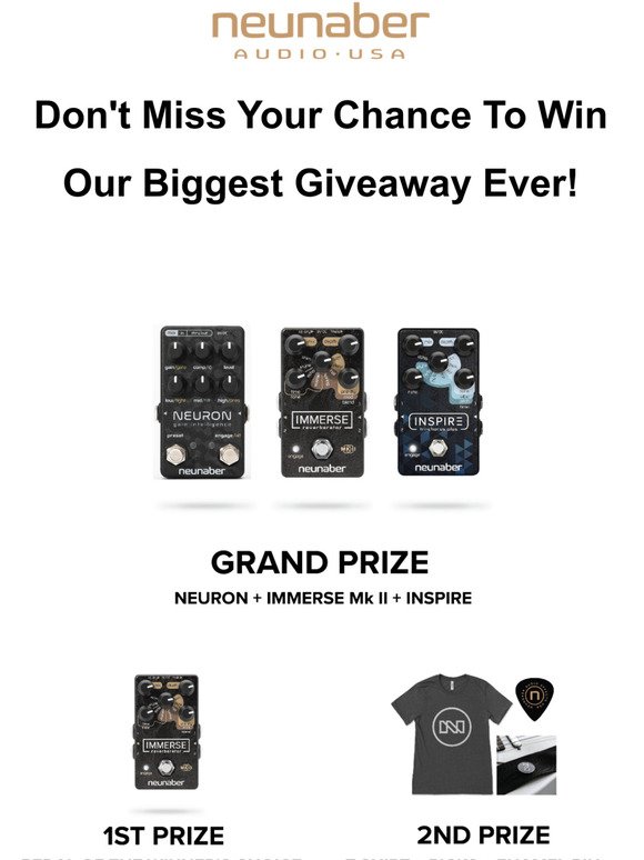Don't Miss Your Chance To Win Our Biggest Giveaway Ever! - Neunaber Audio