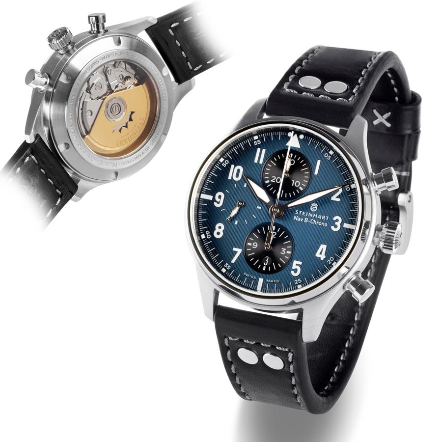 Fliegeruhr NAV.B-CHRONO 42 CLASSIC A-TYPE BLUE