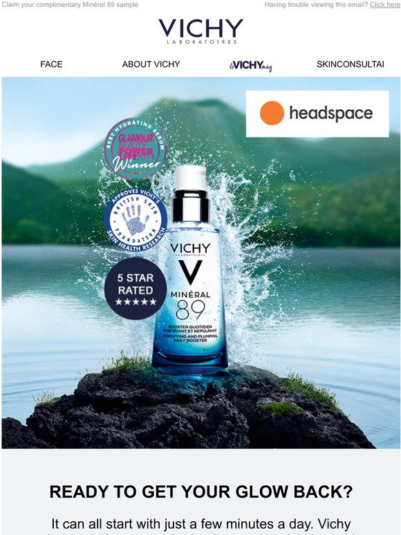Take time out with Vichy X Headspace