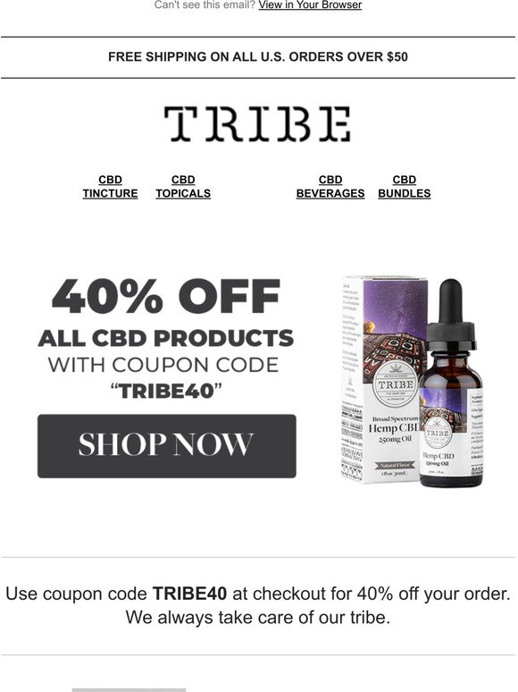 40% OFF CBD SITEWIDE - Don't Miss It