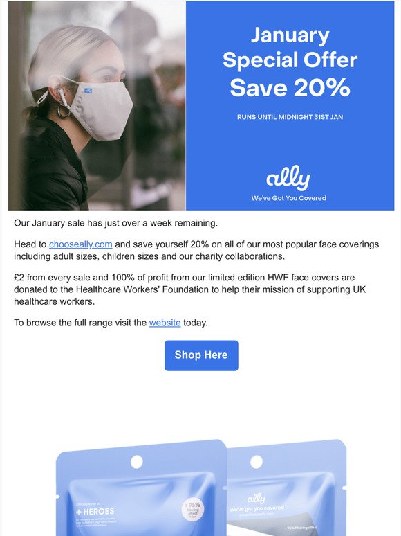 Save 20% today at Choose Ally - Just over a week to go