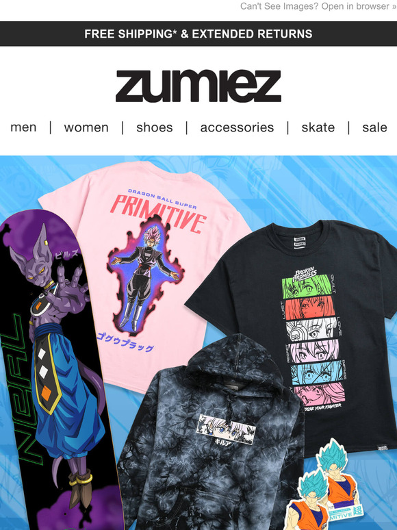 zumiez anime shirt