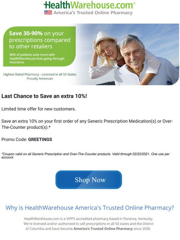 Last Chance - Save an Extra 10% off your first order