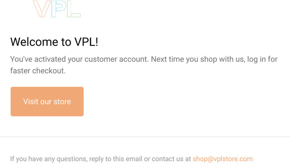 Customer account confirmation