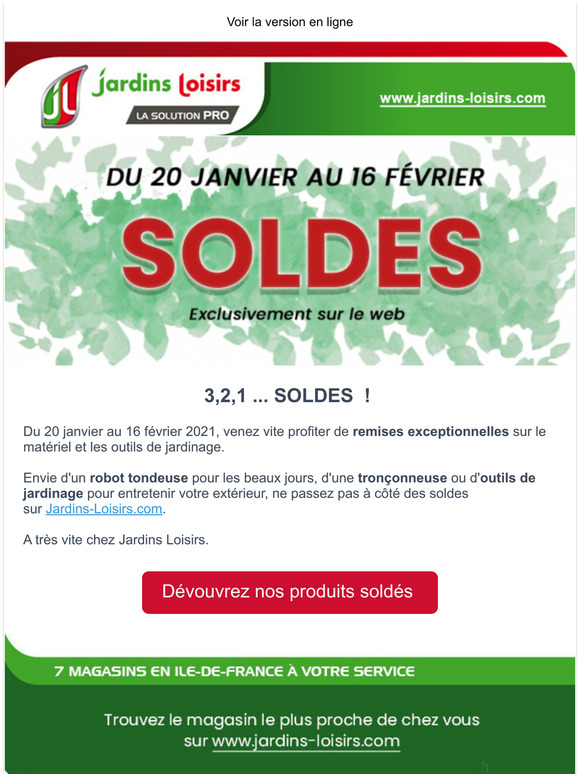 🍀 N'oubliez pas les SOLDES pour votre jardin.