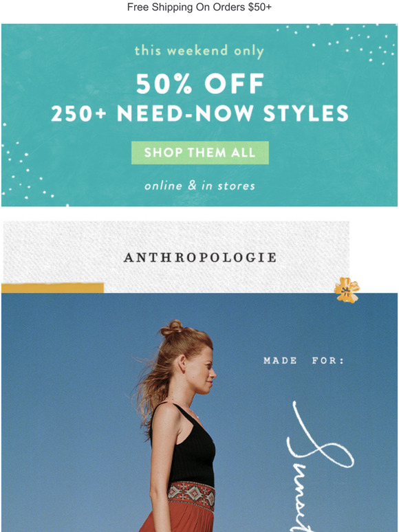 Anthropologie Email Newsletters Shop Sales, Discounts, and Coupon Codes