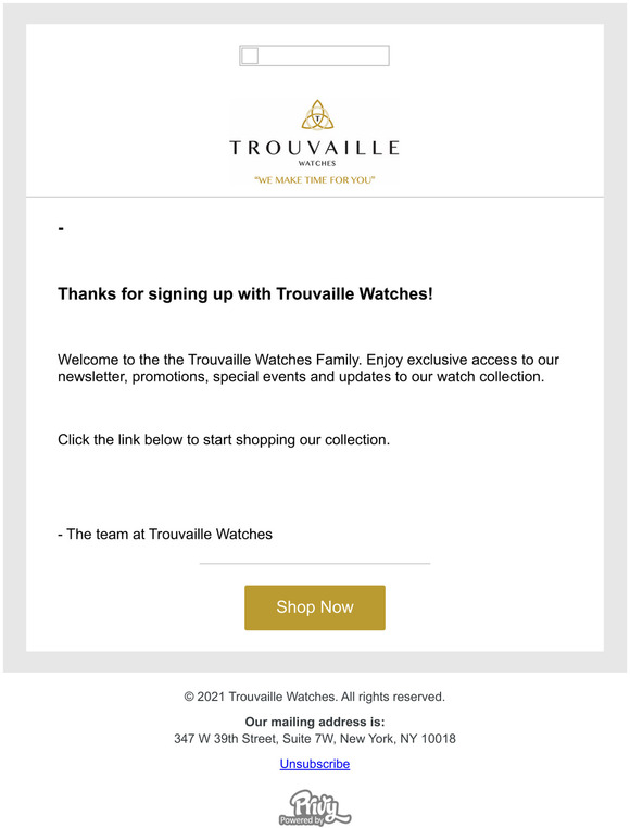Thank you for signing up!
