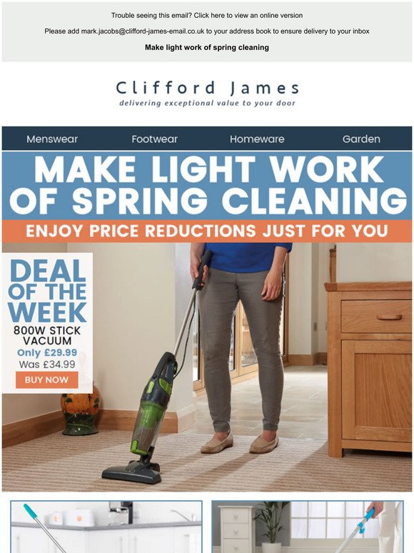 Make light work of spring cleaning